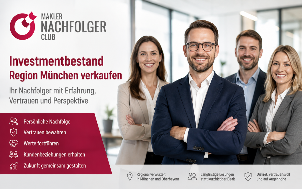 Investmentbestand Region München verkaufen – erfahrener Nachfolger aus München